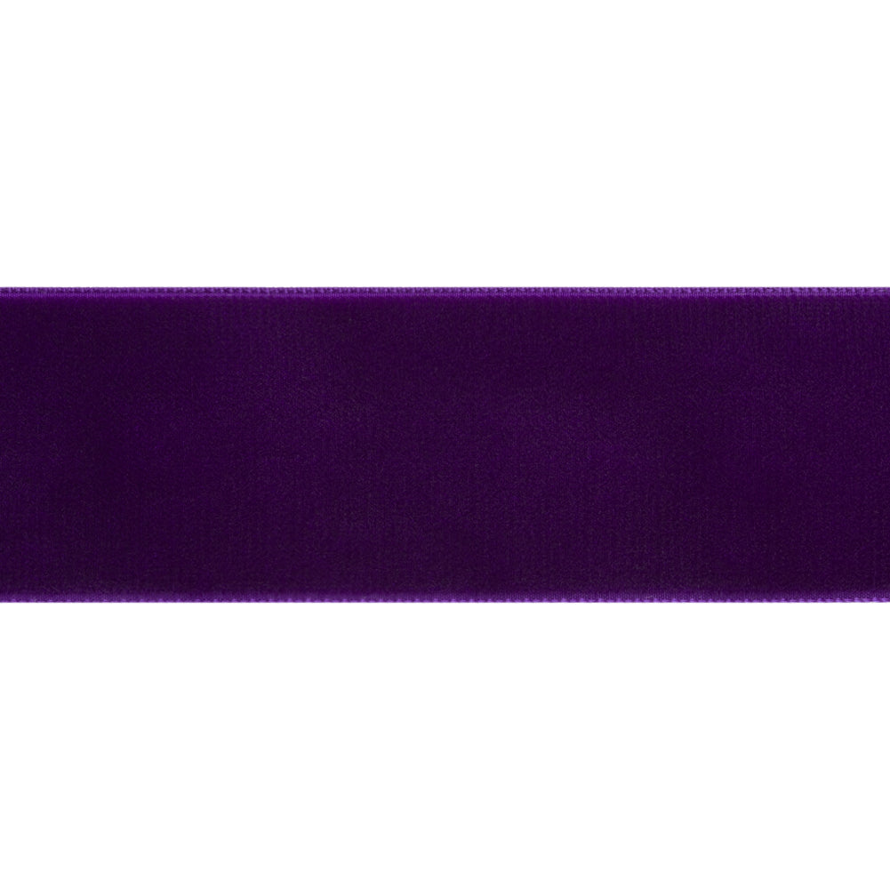 Single Faced Velvet Ribbon Made in Italy - 1.5" - Purple - Sabine Collection Folded Single Faced Velvet Ribbon Made in Italy - 1.5" - Purple - Sabine Collection Folded