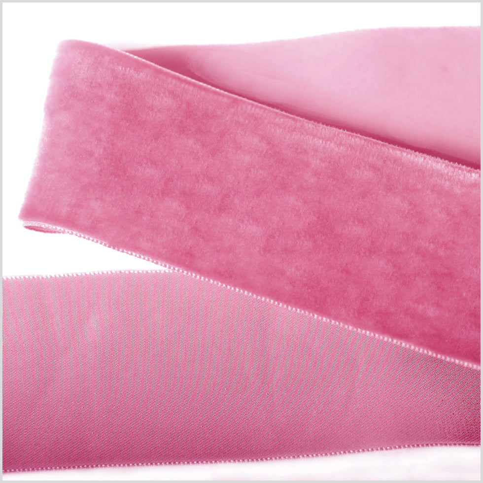 Beauty Pink Single Face Velvet Ribbon - 2 Beauty Pink Single Face Velvet Ribbon - 2