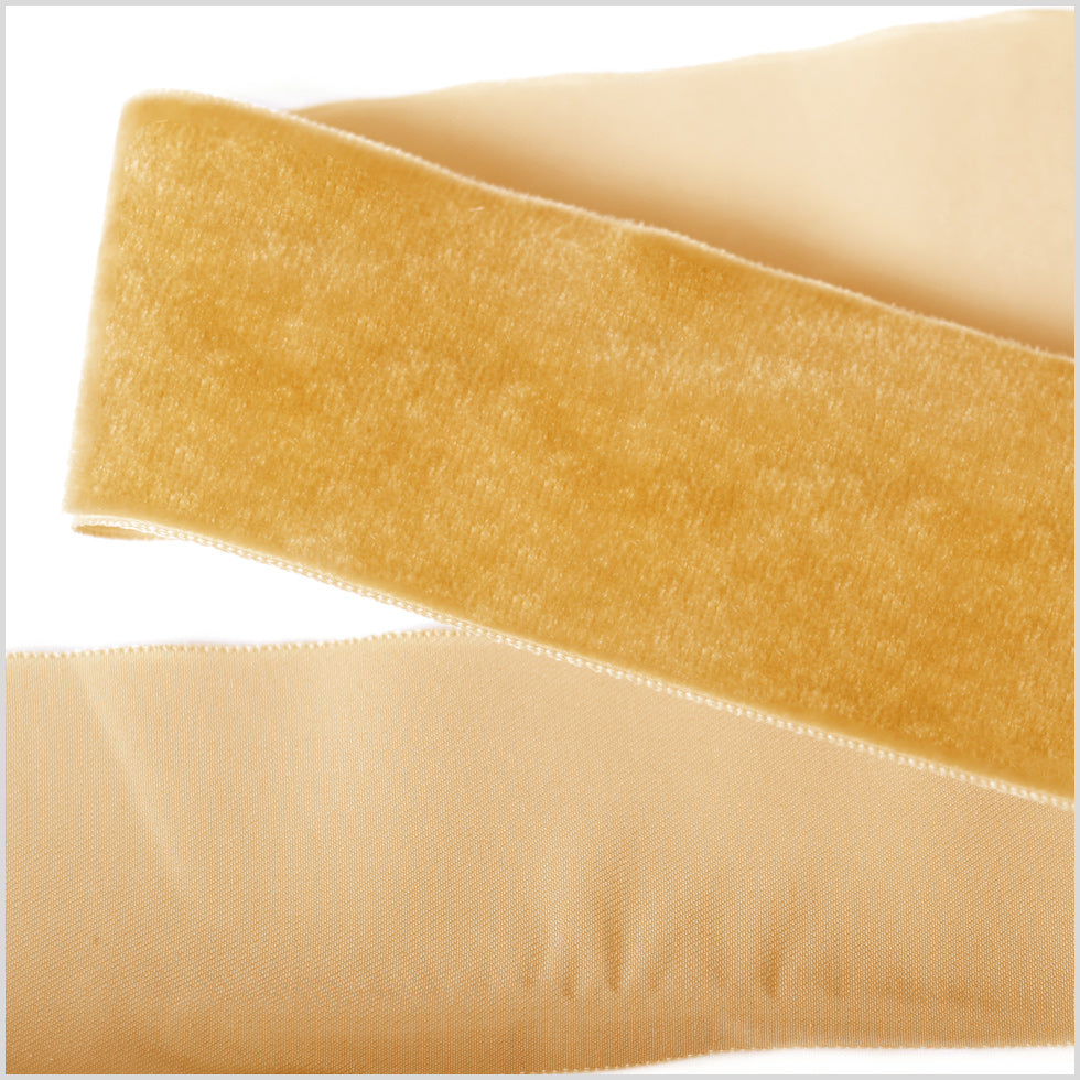 Yellow Gold Single Face Velvet Ribbon Yellow Gold Single Face Velvet Ribbon