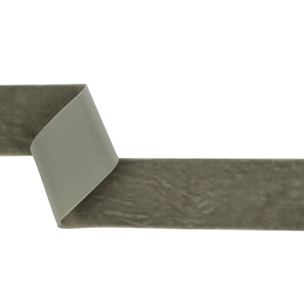Gray Single Face Velvet Ribbon - 2" Gray Single Face Velvet Ribbon - 2"