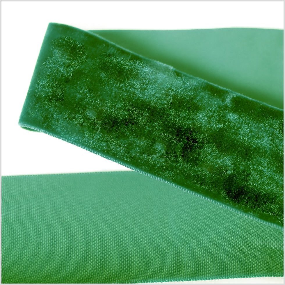 Emerald Single Face Velvet Ribbon - 2" Emerald Single Face Velvet Ribbon - 2"