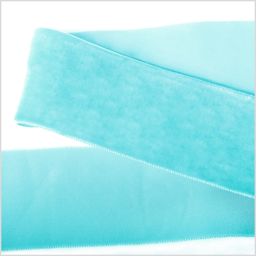 Teal Single Face Velvet Ribbon - 2" Teal Single Face Velvet Ribbon - 2"