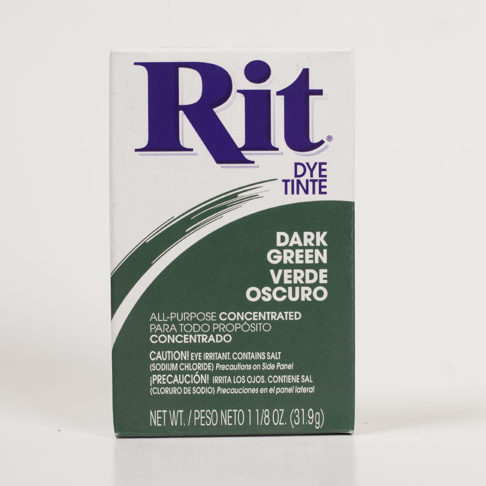 Rit All-Purpose Box Fabric Dye - Dark Green - 1 1/8oz Rit All-Purpose Box Fabric Dye - Dark Green - 1 1/8oz