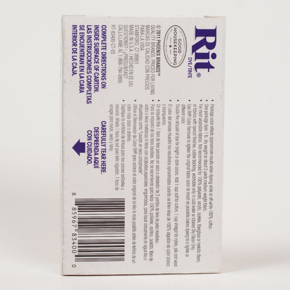 Rit Teal Box Dye - Detail Rit Teal Box Dye - Detail