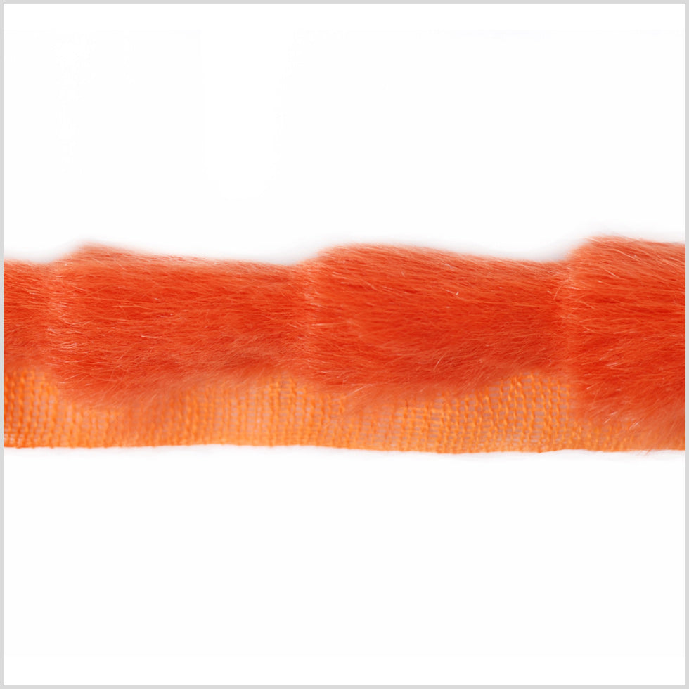 Orange Rabbit Fur Trim Orange Rabbit Fur Trim
