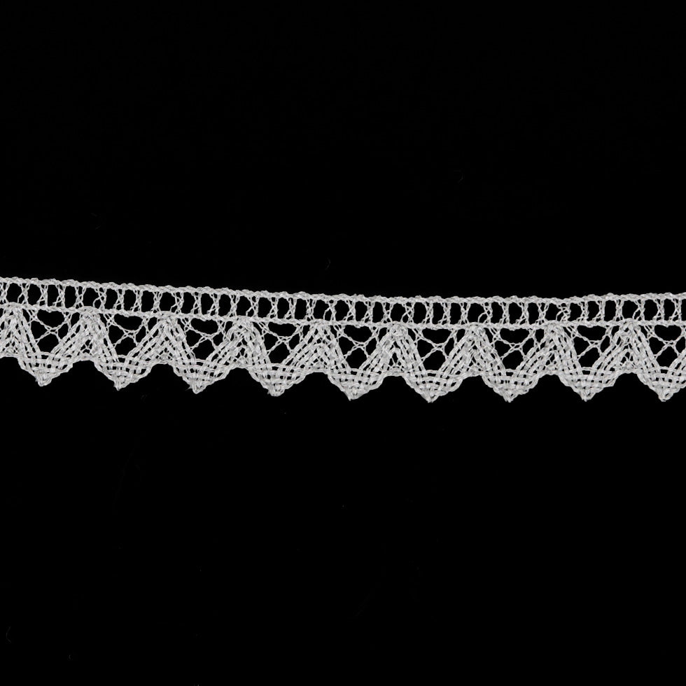0.625" Metallic SIlver Crochet Trim 0.625" Metallic SIlver Crochet Trim