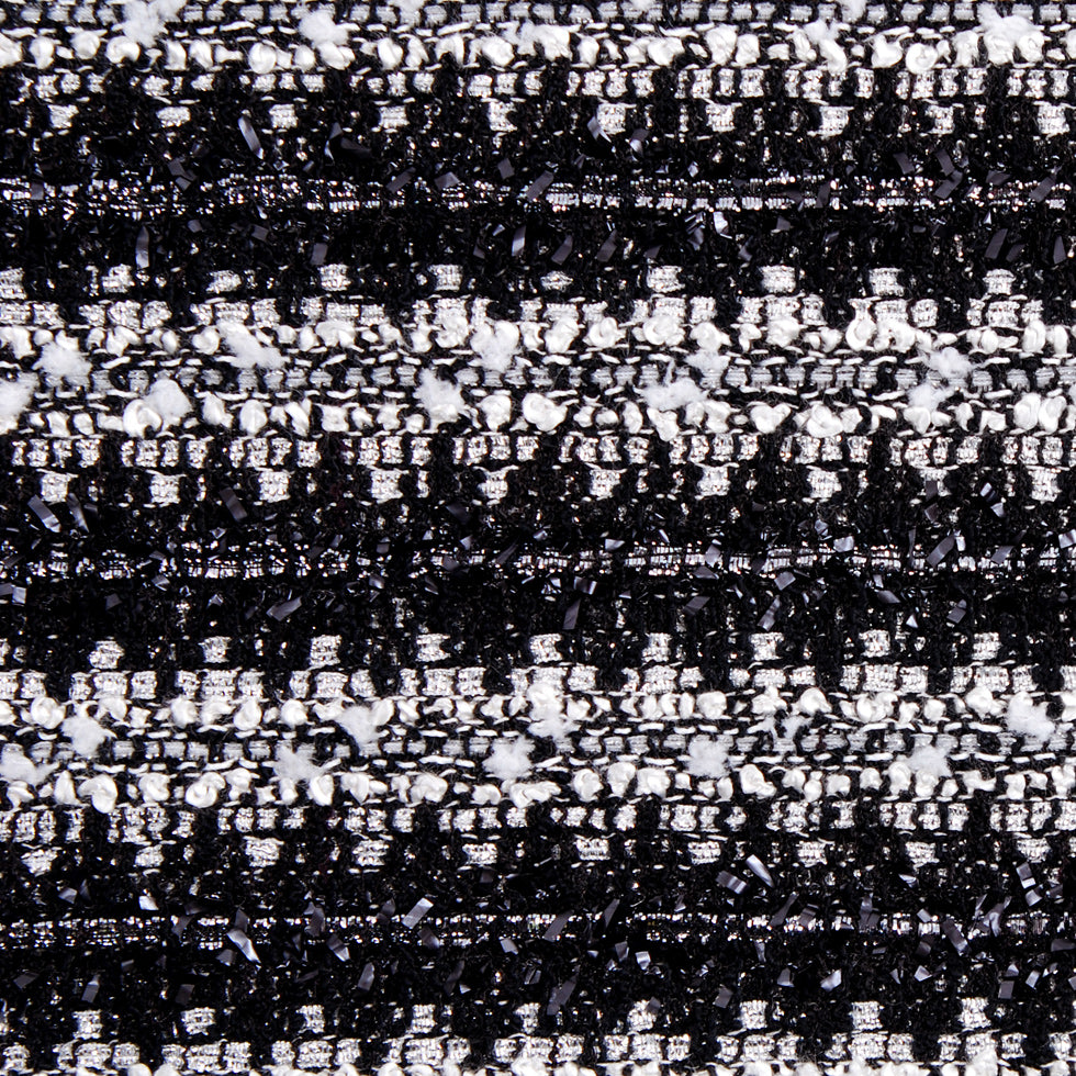 Black/Metallic Silver Boucle Black/Metallic Silver Boucle