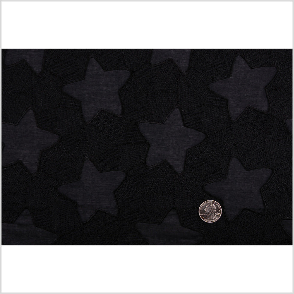 Famous NYC Designer Black Star-Pattern Cotton Full Famous NYC Designer Black Star-Pattern Cotton Full