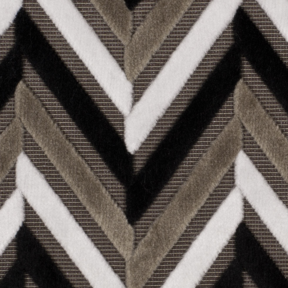 Black Geometric Velvet - Detail Black Geometric Velvet - Detail