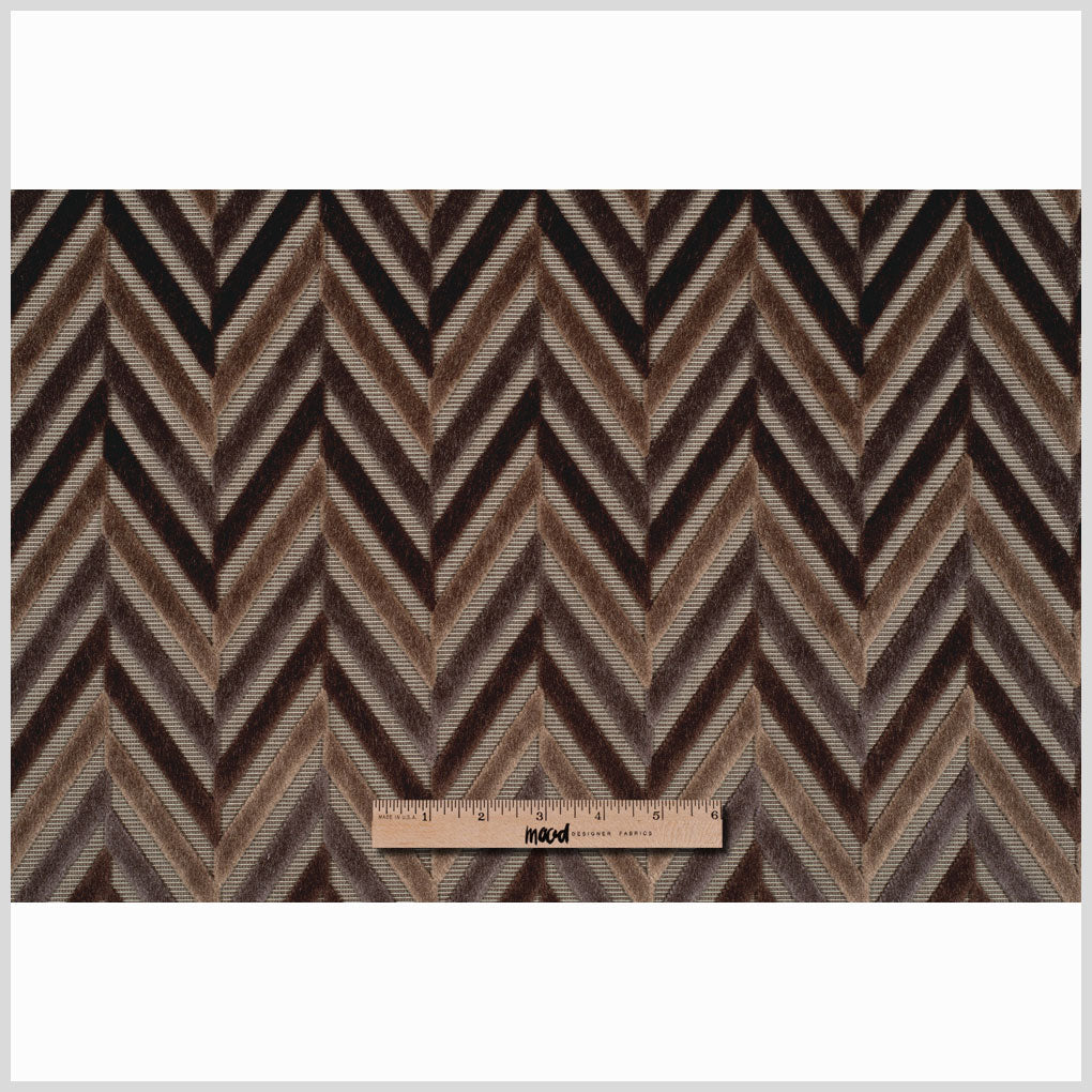 Brown Geometric Velvet Full Brown Geometric Velvet Full