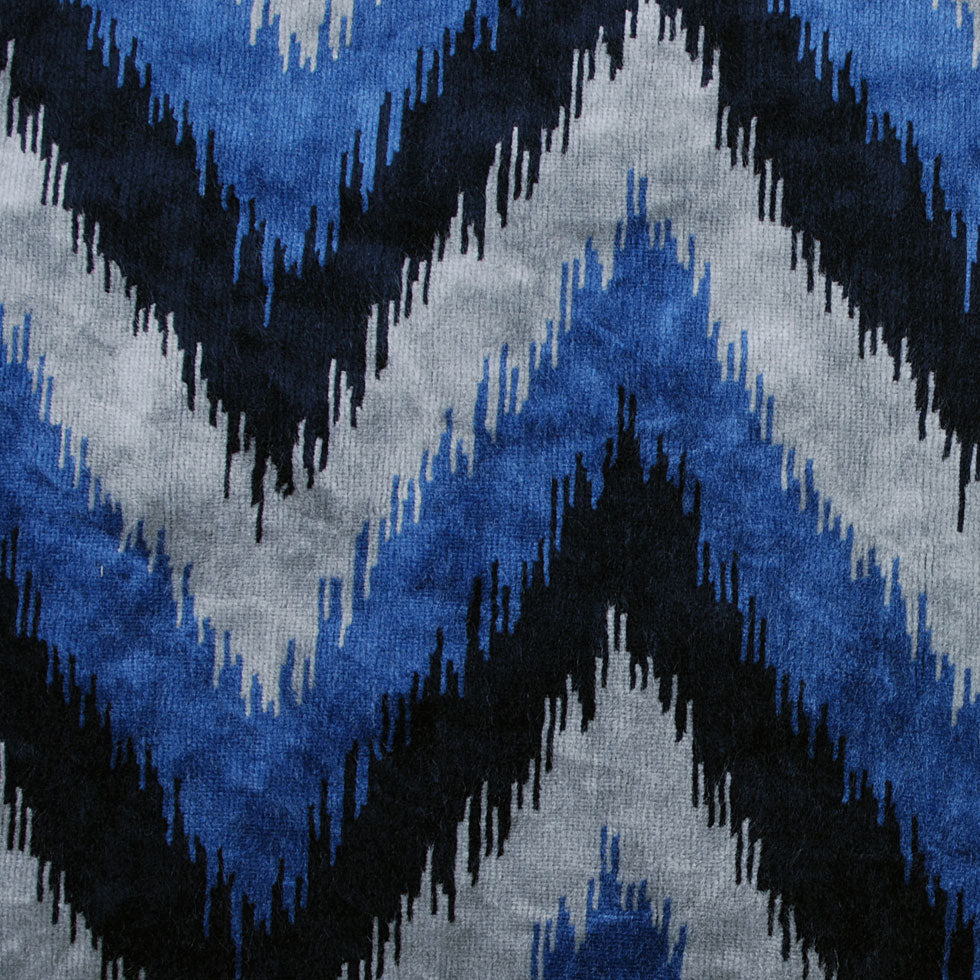 Blue Ikat Velvet Blue Ikat Velvet