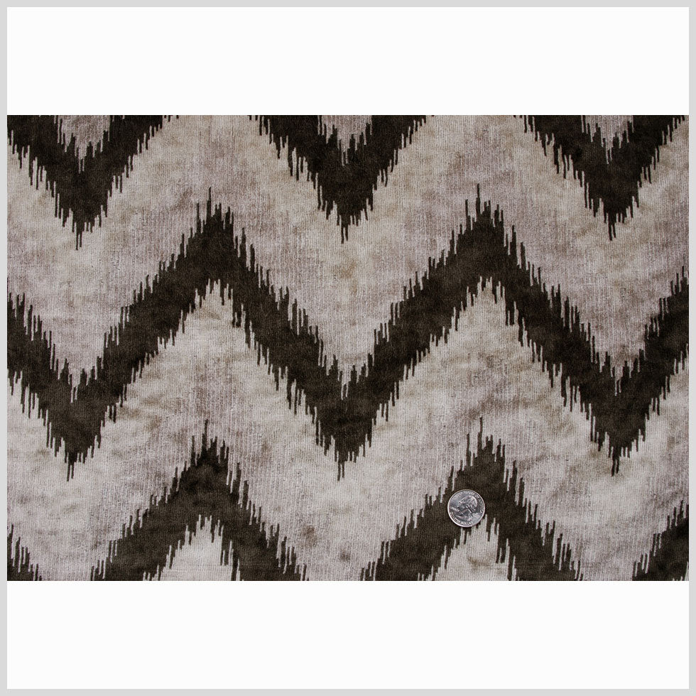 Gray Ikat Velvet - Full Gray Ikat Velvet - Full