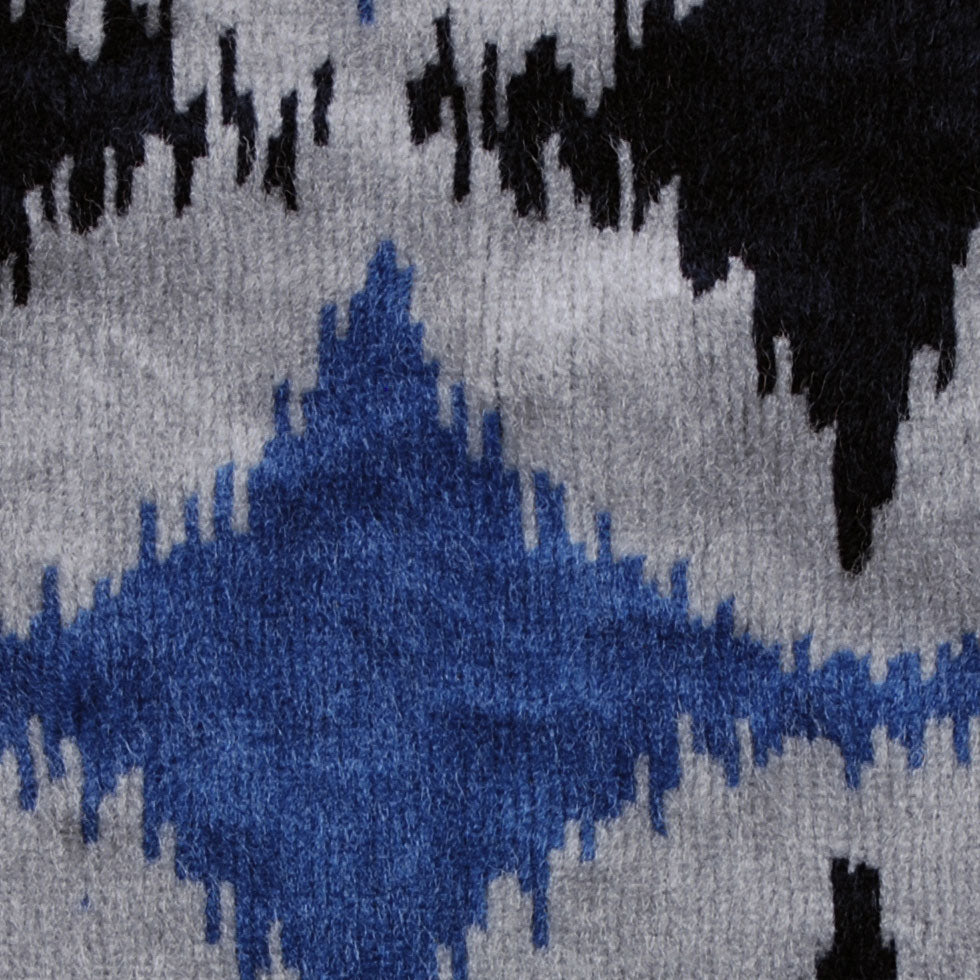 Blue Ikat Velvet Detail Blue Ikat Velvet Detail