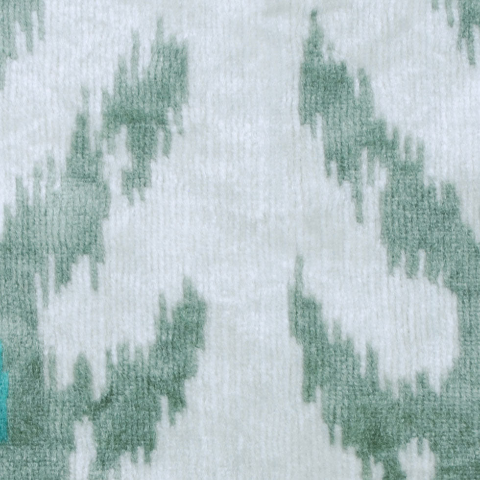 Teal Ikat Velvet - Detail Teal Ikat Velvet - Detail
