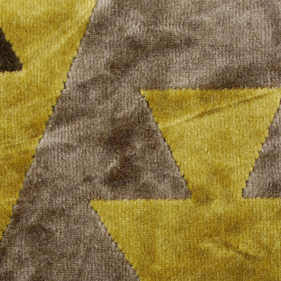 Green Geometric Velvet - Detail Green Geometric Velvet - Detail