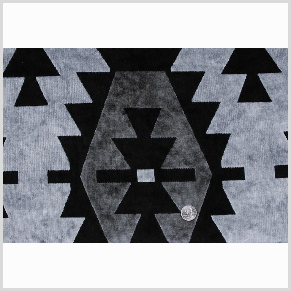 Black Geometric Velvet Full Black Geometric Velvet Full
