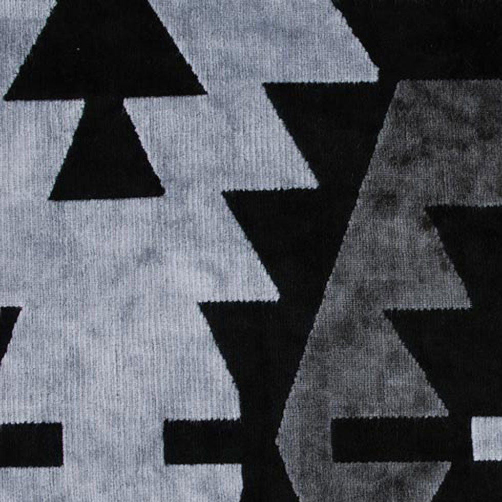 Black Geometric Velvet Black Geometric Velvet