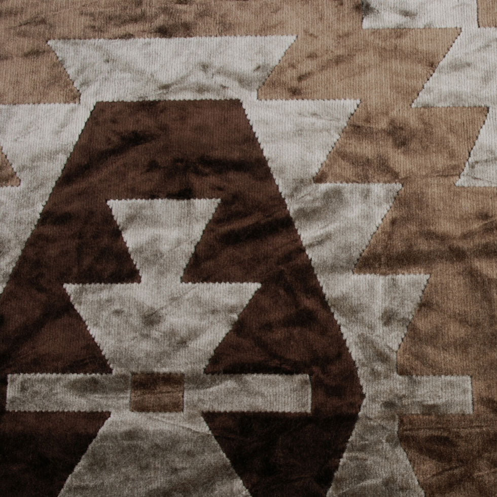Brown Geometric Velvet Brown Geometric Velvet