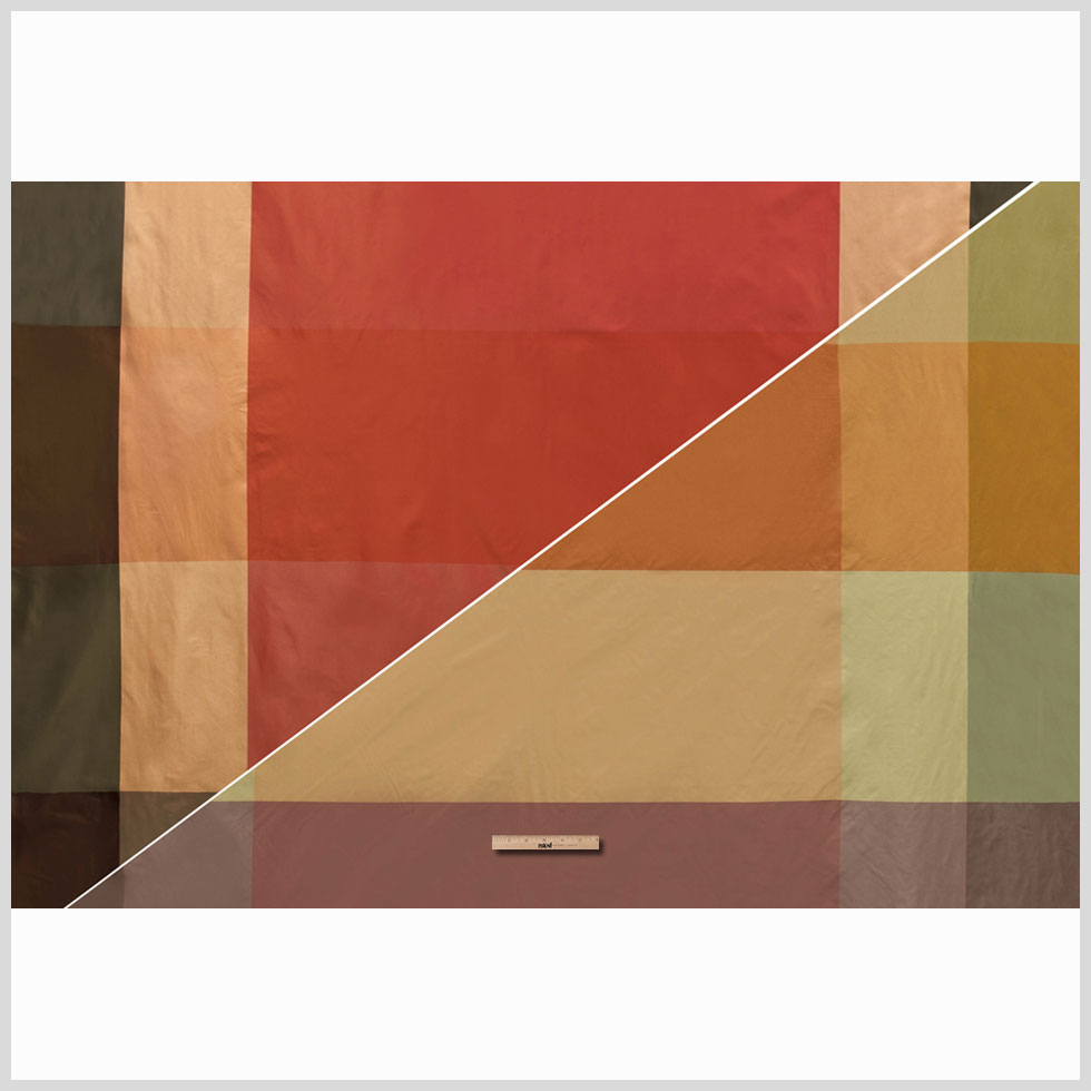 Gold, Taupe & Orange Armani Silk Taffeta Full Gold, Taupe & Orange Armani Silk Taffeta Full