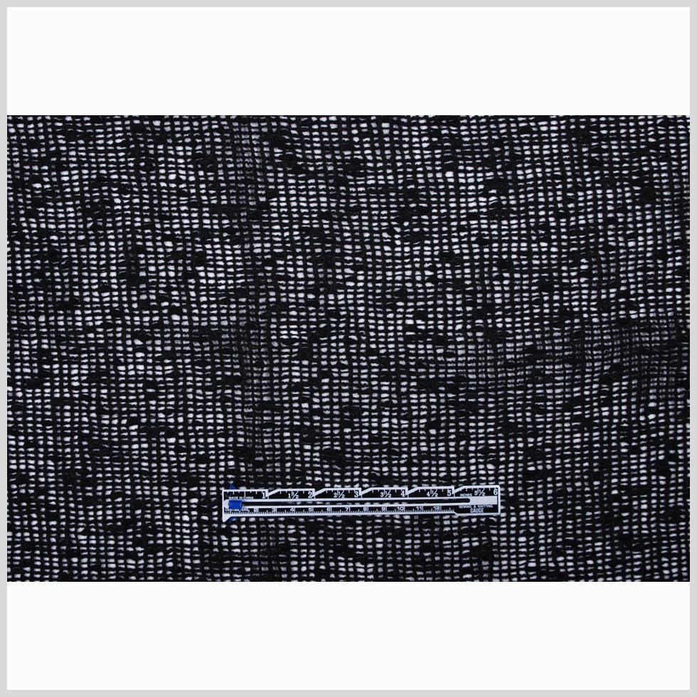 Italian Black Peekaboo Wool Blend Full Italian Black Peekaboo Wool Blend Full