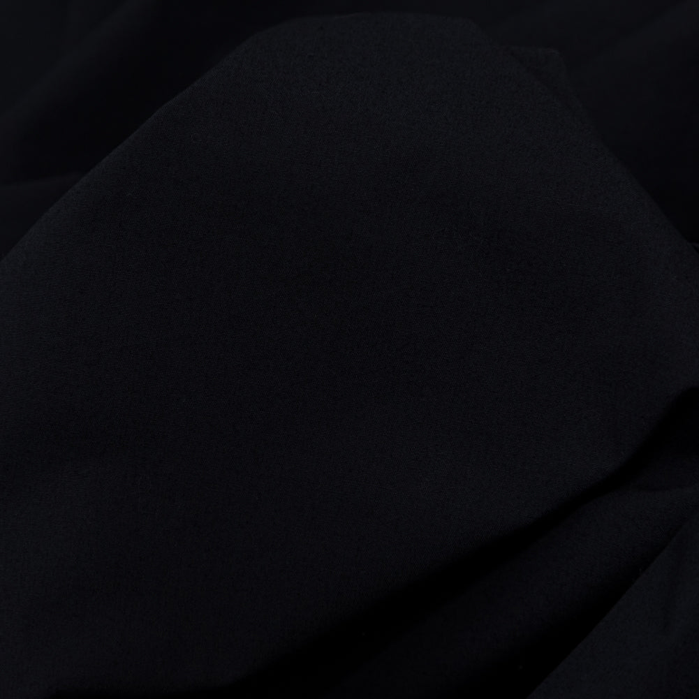 Italian Carbon Blue Cotton Poplin - Detail Italian Carbon Blue Cotton Poplin - Detail