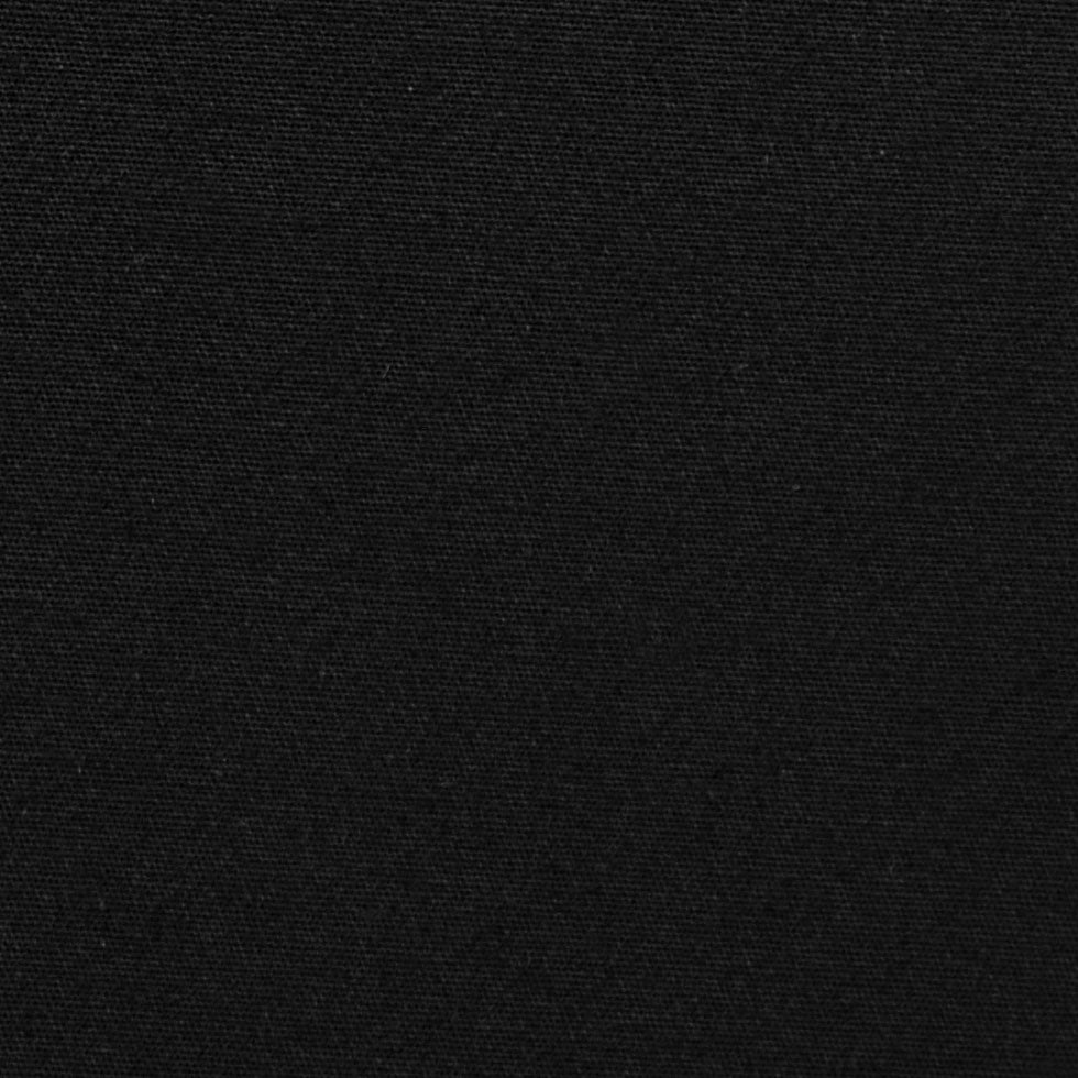 Italian Black Solid Cotton Shirting - Detail Italian Black Solid Cotton Shirting - Detail