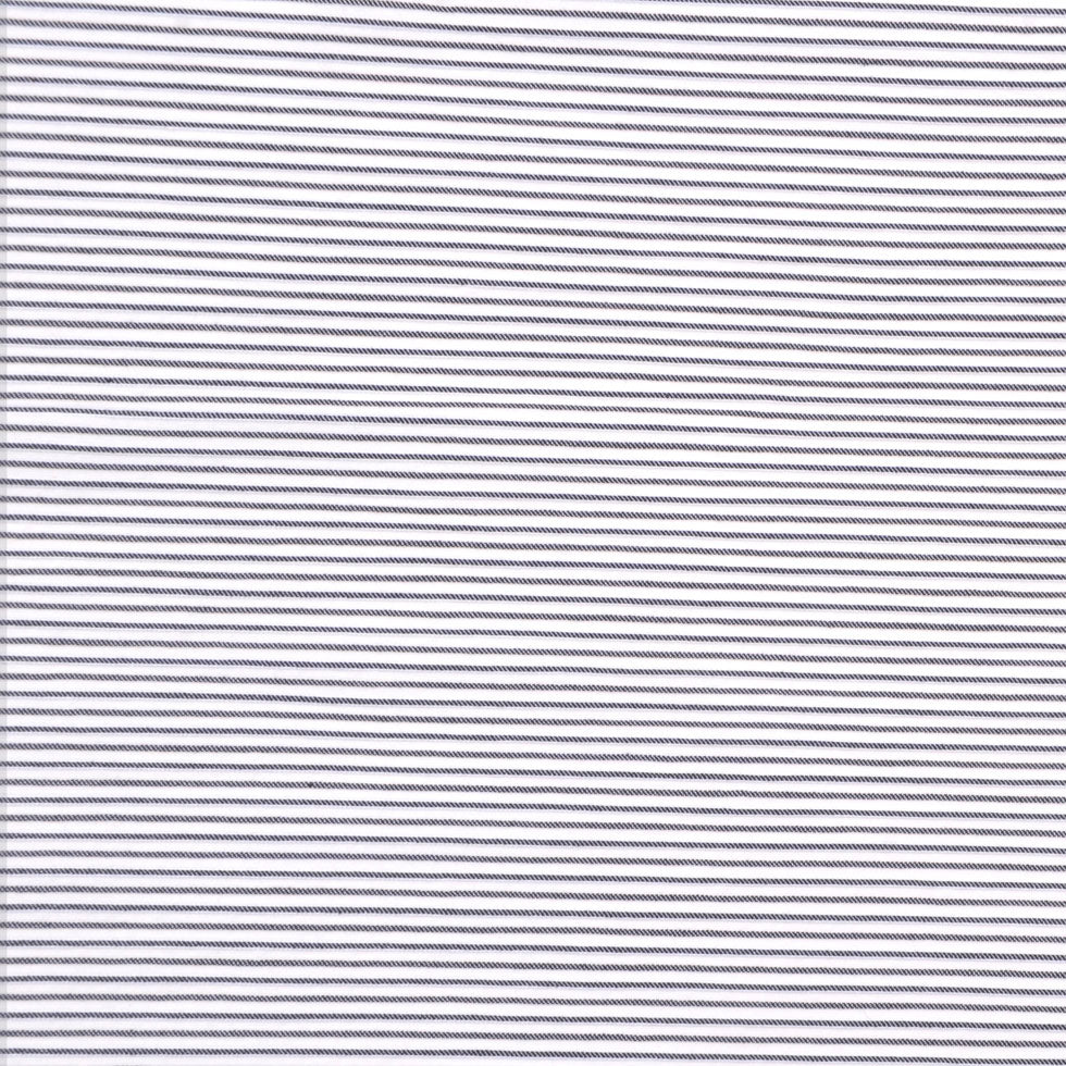 Italian Cream & Black Striped Cotton-Blend Suiting Italian Cream & Black Striped Cotton-Blend Suiting