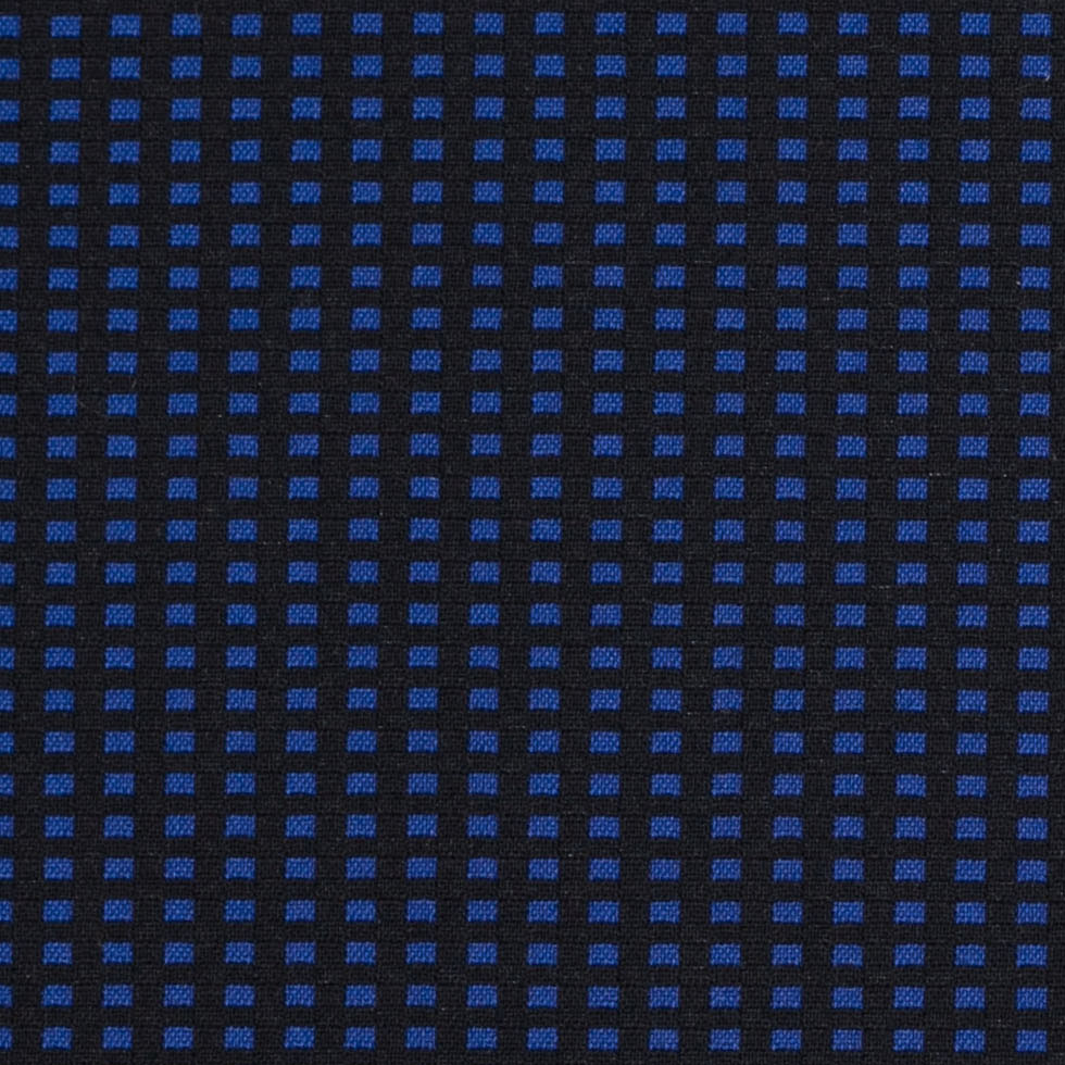 Geometric Black and Blue Blended Cotton Woven - Detail Geometric Black and Blue Blended Cotton Woven - Detail