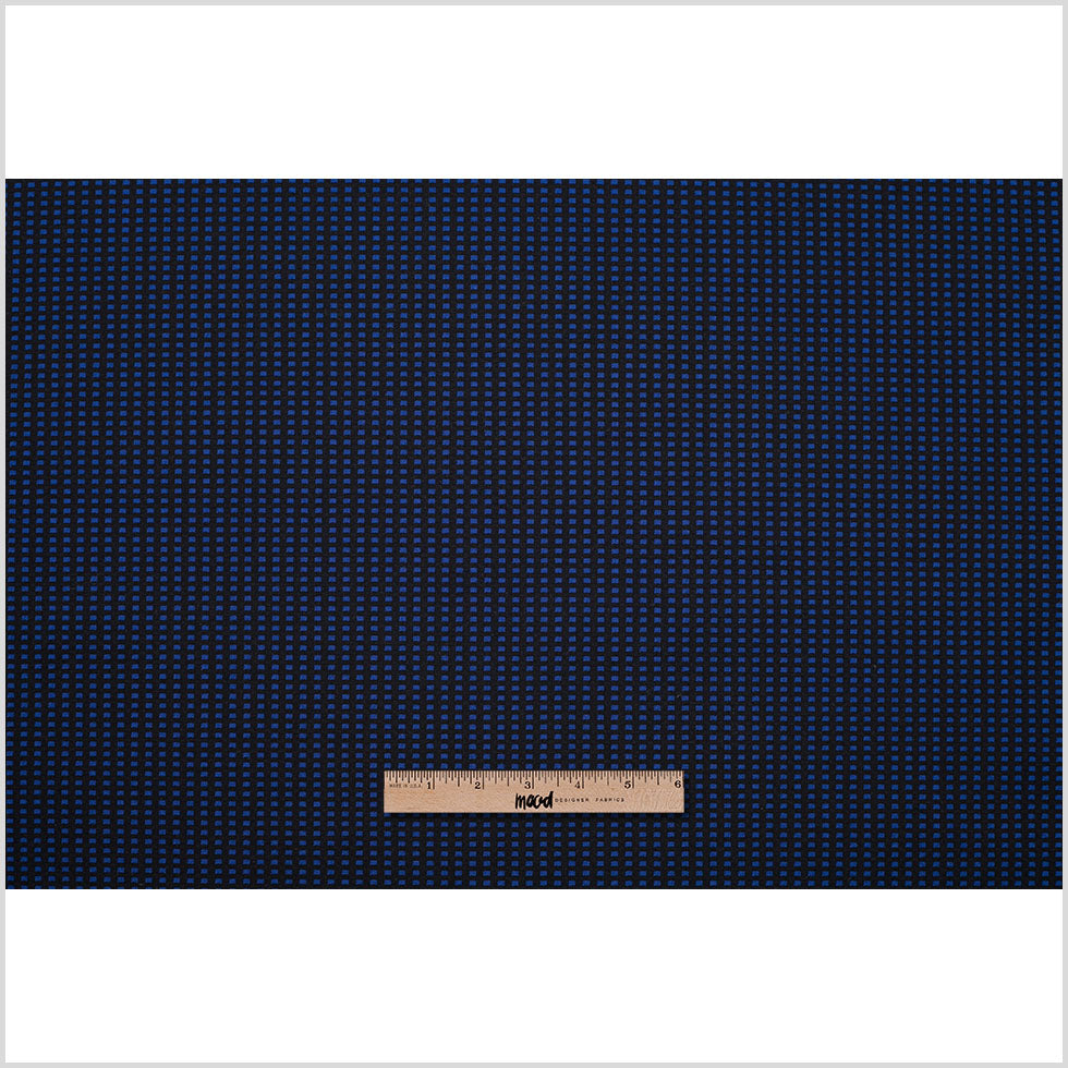 Geometric Black and Blue Blended Cotton Woven - Full Geometric Black and Blue Blended Cotton Woven - Full