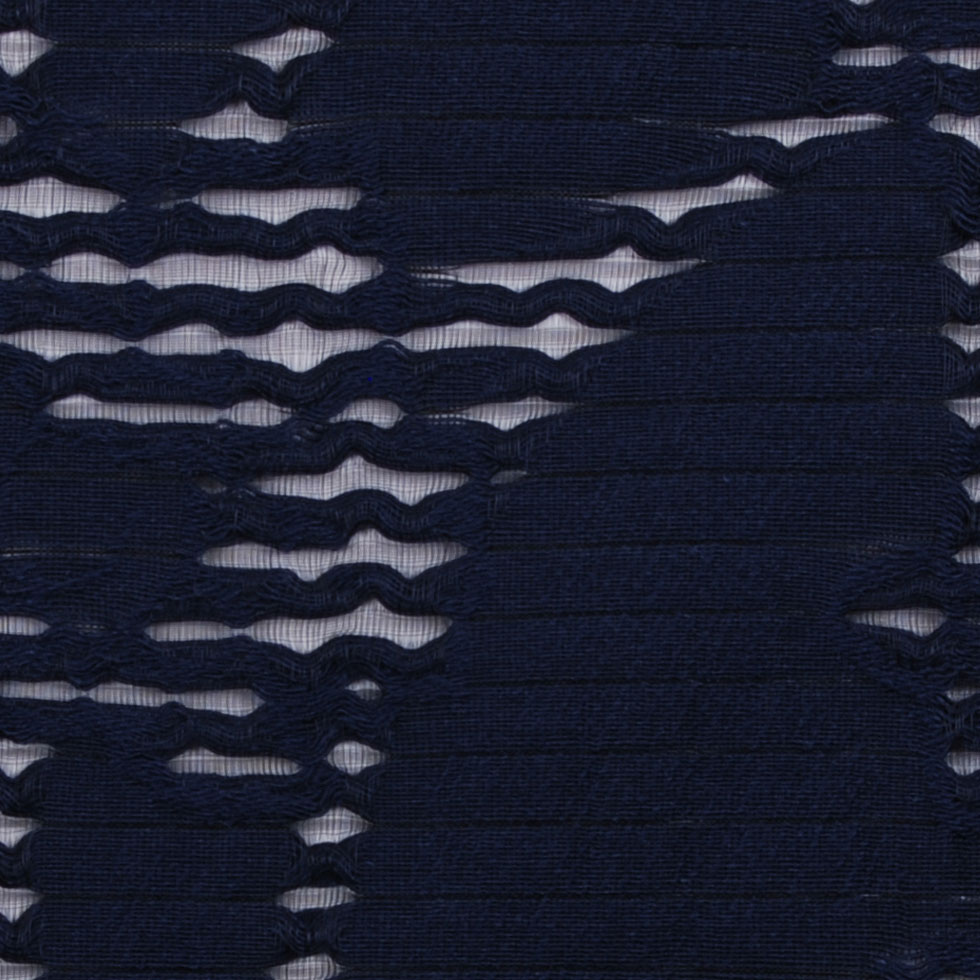 Navy Peekaboo Cotton Woven - Detail Navy Peekaboo Cotton Woven - Detail