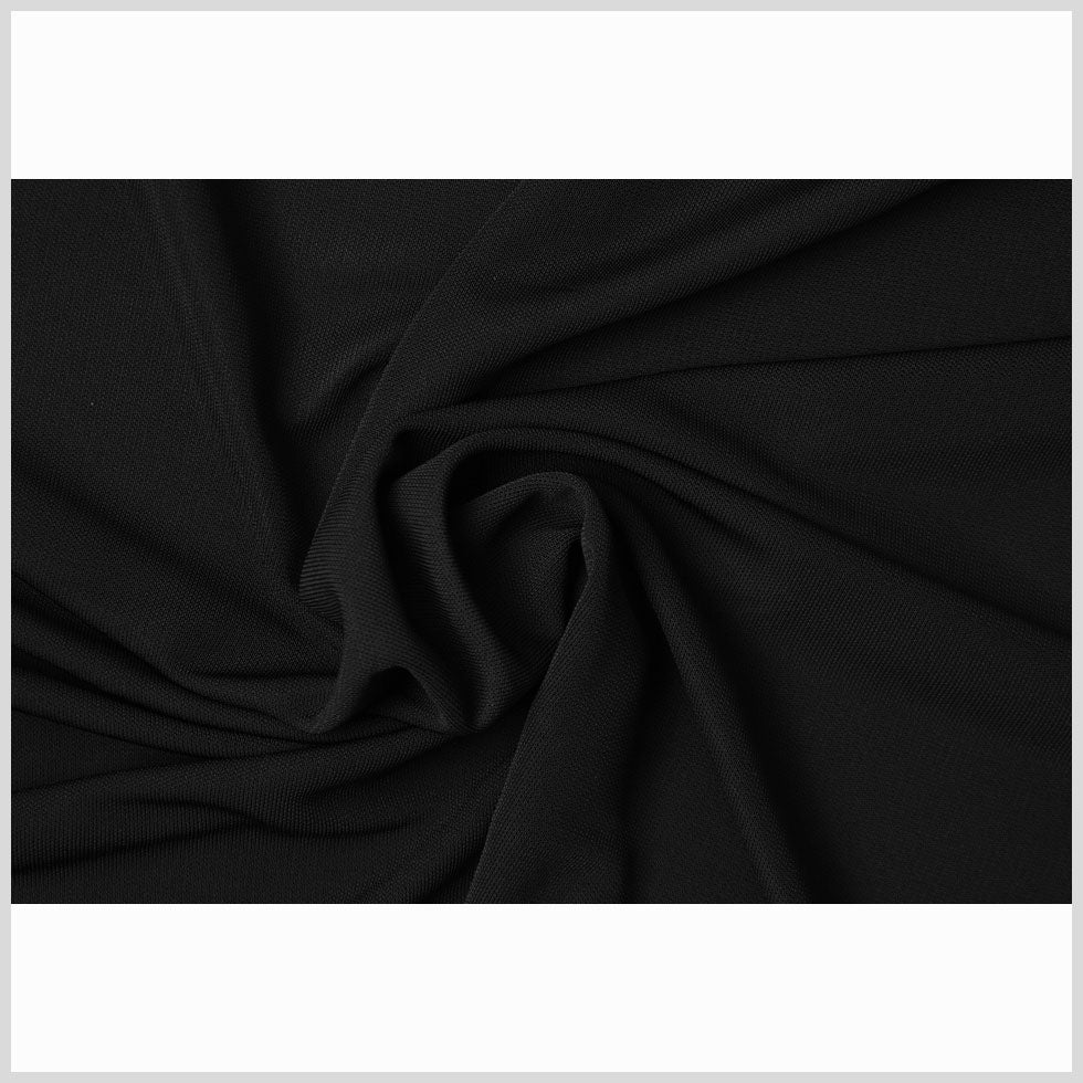 Italian Black Viscose Matte Jersey Knit Full Italian Black Viscose Matte Jersey Knit Full