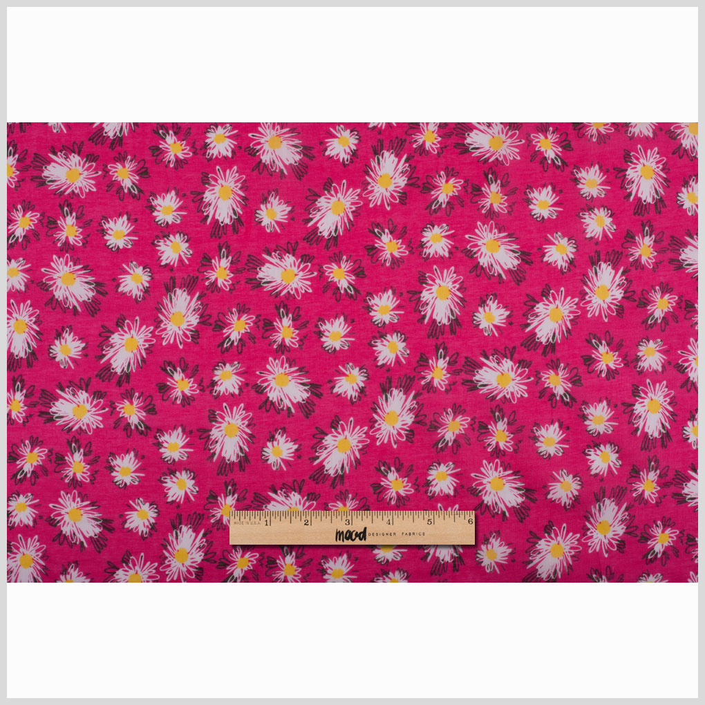 Pink Floral Cotton Voile Full Pink Floral Cotton Voile Full