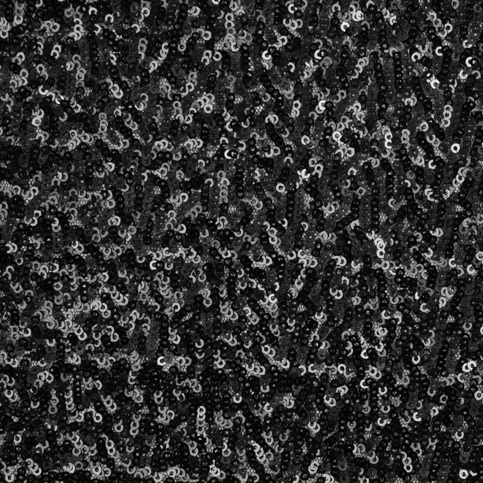 Black Solid Baby Sequins on Mesh Black Solid Baby Sequins on Mesh