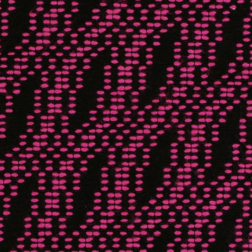 Italian Black/Fuchsia Geometric Cotton-Blend Tweed - Detail Italian Black/Fuchsia Geometric Cotton-Blend Tweed - Detail