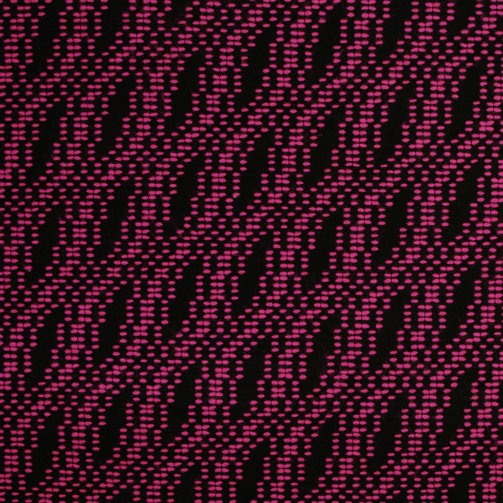 Italian Black/Fuchsia Geometric Cotton-Blend Tweed Italian Black/Fuchsia Geometric Cotton-Blend Tweed