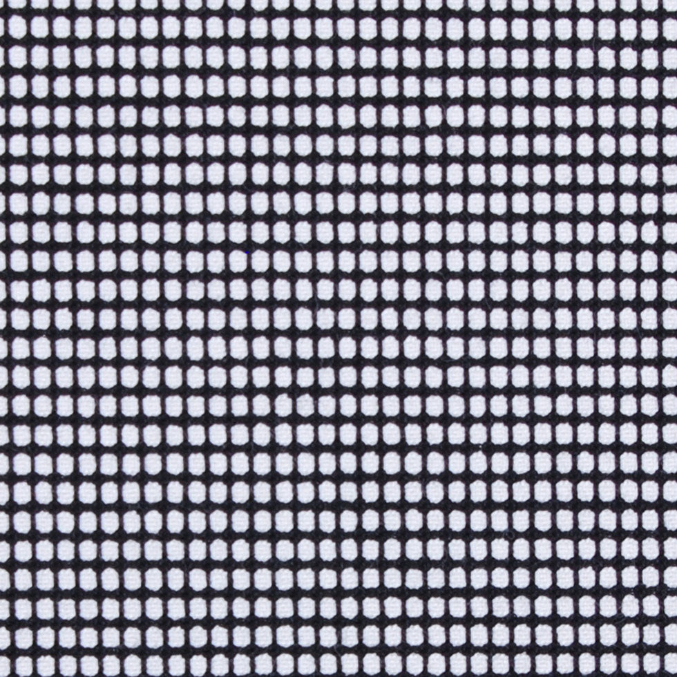 Italian Black Geometric Stretch Cotton Suiting Detail Italian Black Geometric Stretch Cotton Suiting Detail