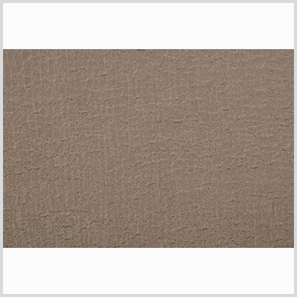 Taupe Crinkled Polyester-Rayon Woven Full Taupe Crinkled Polyester-Rayon Woven Full