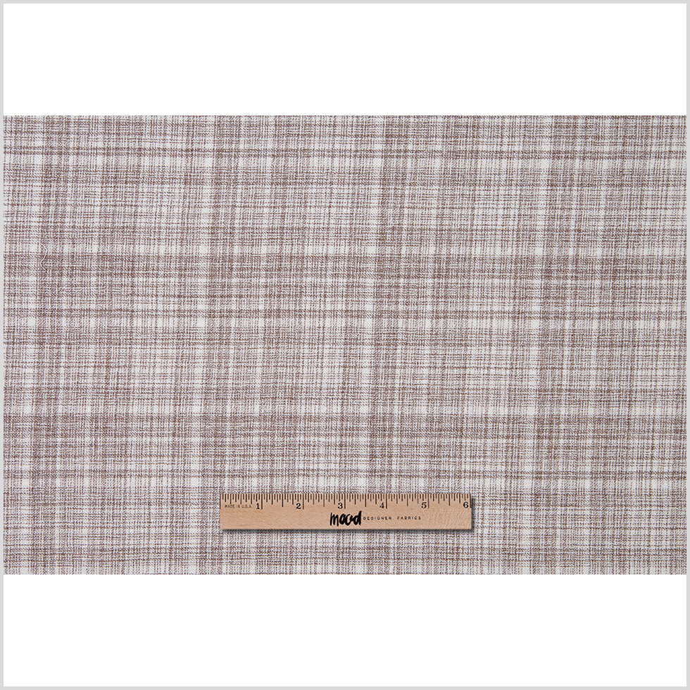 Famous NYC Designer Taupe and White Lightweight Double Cloth Wool - Full Famous NYC Designer Taupe and White Lightweight Double Cloth Wool - Full