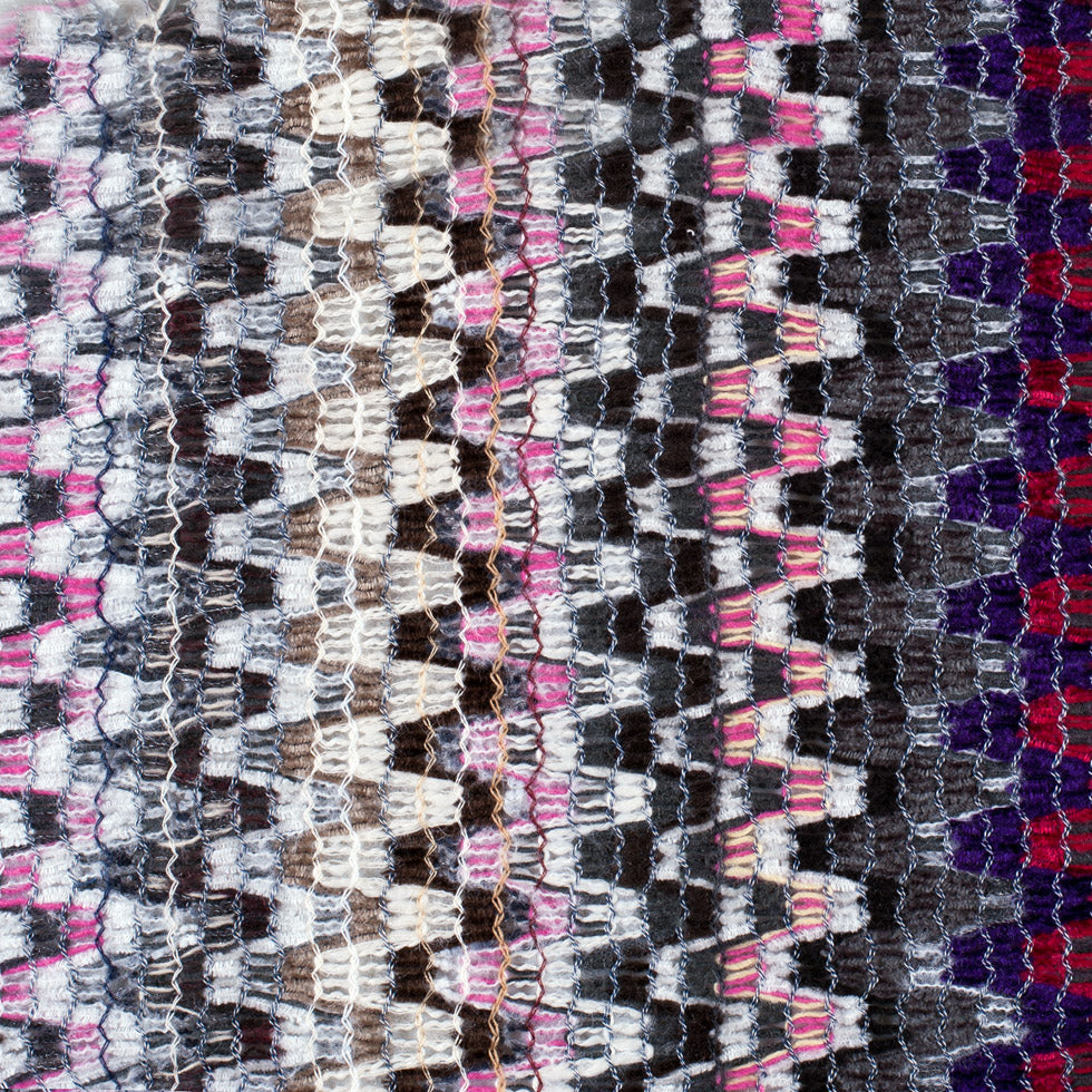 Italian Pink & Gray Multicolor Soft Flamestitch Wool Knit Italian Pink & Gray Multicolor Soft Flamestitch Wool Knit