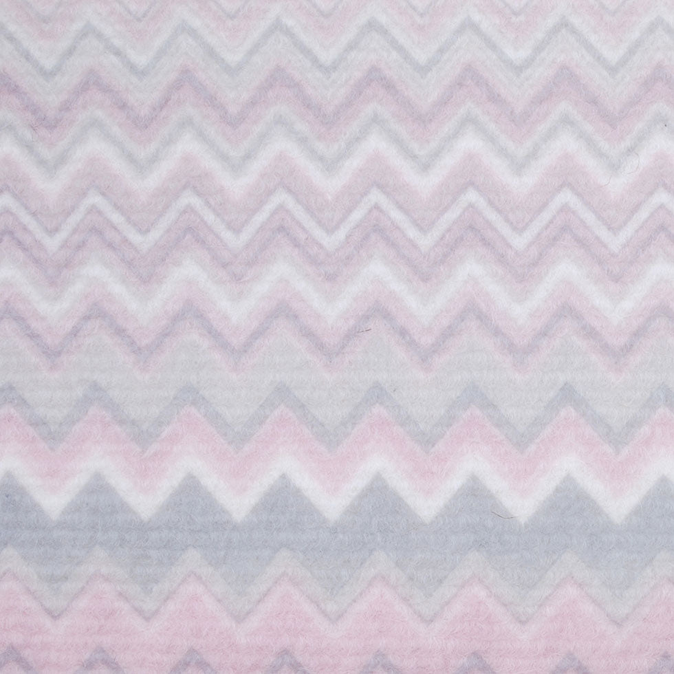 Pink-Ivory Zig Zag Missoni-like Brushed Wool Coating Pink-Ivory Zig Zag Missoni-like Brushed Wool Coating