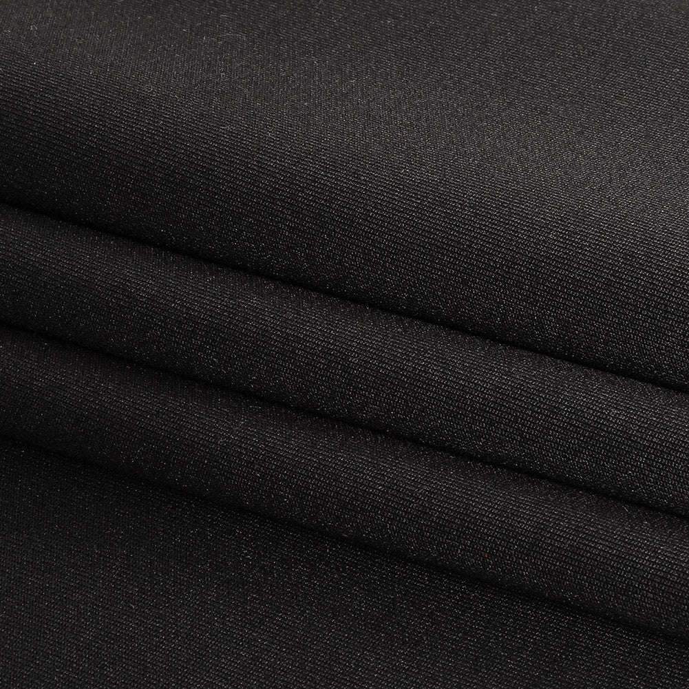Black Stretch Polyester Tricot Detail Black Stretch Polyester Tricot Detail