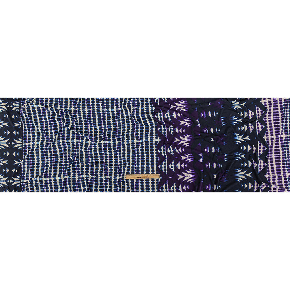 Navy, Purple, and Turtledove Geometric Polyester Jersey - Full Navy, Purple, and Turtledove Geometric Polyester Jersey - Full