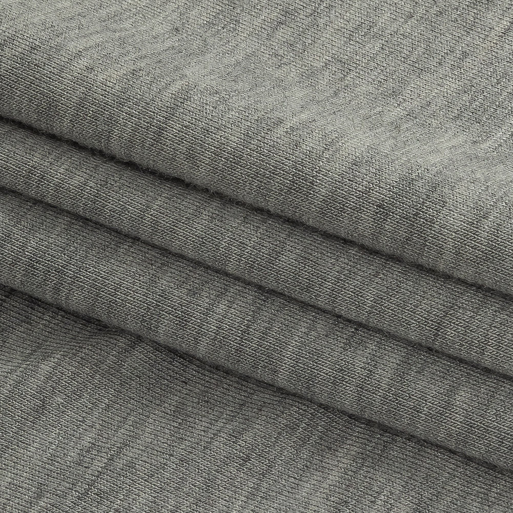 Heathered Drizzle Gray Rayon Jersey Folded Heathered Drizzle Gray Rayon Jersey Folded
