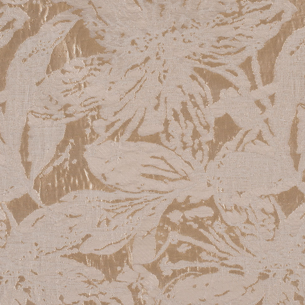 Metallic Gold Floral Silk-Viscose Brocade Metallic Gold Floral Silk-Viscose Brocade