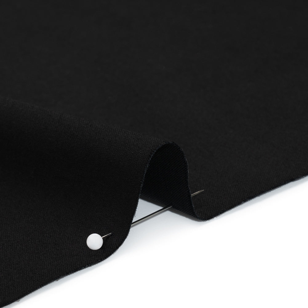 Stretch Cotton Sateen - Black - Deadstock Stretch Cotton Sateen - Black - Deadstock