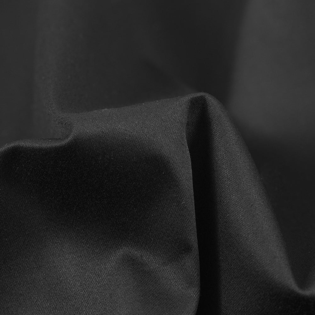 Black Stretch Cotton Sateen - Detail Black Stretch Cotton Sateen - Detail