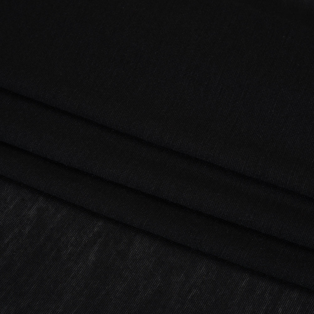 Lightweight Viscose and Silk Jersey - Black - Deadstock Lightweight Viscose and Silk Jersey - Black - Deadstock