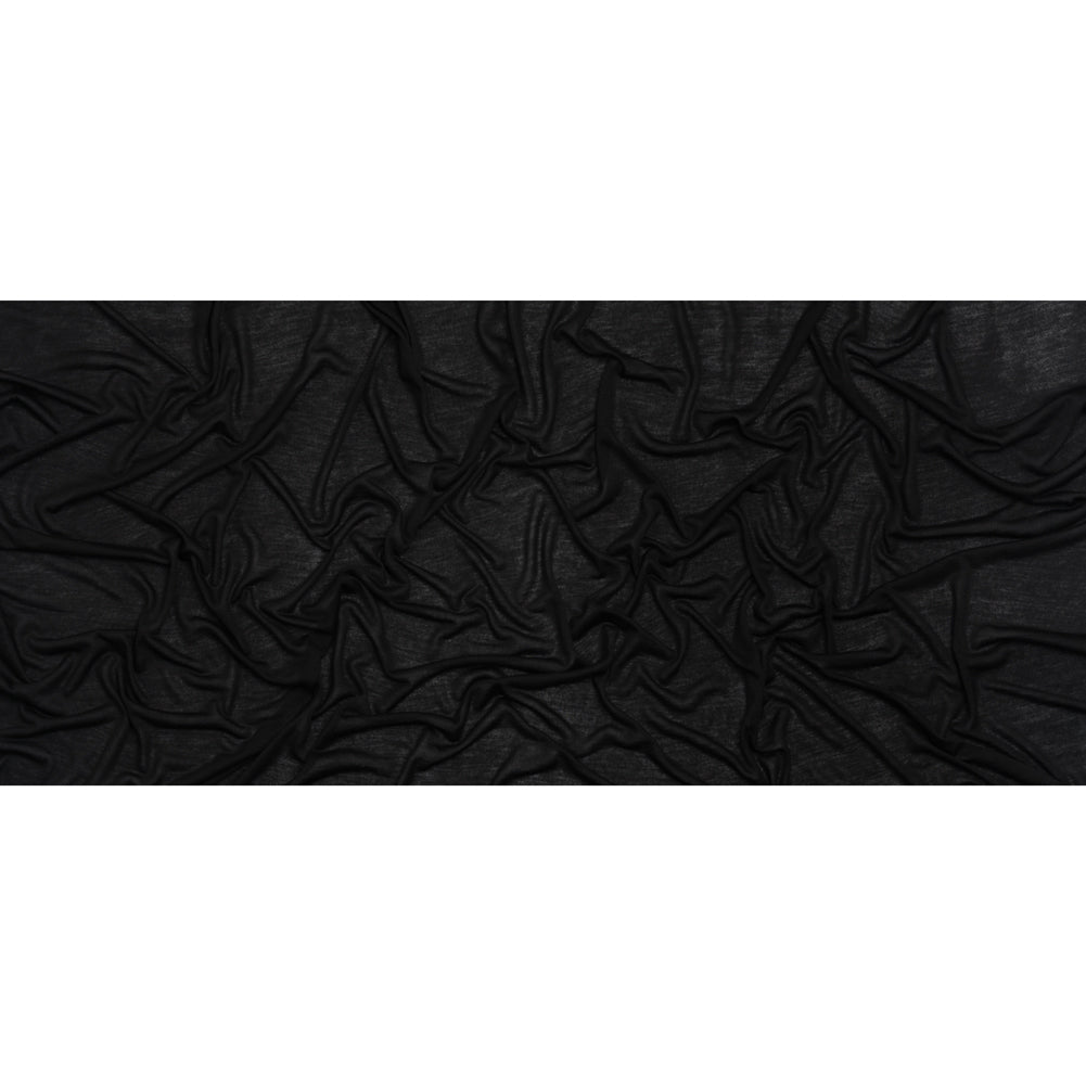 Lightweight Viscose and Silk Jersey - Black - Deadstock Lightweight Viscose and Silk Jersey - Black - Deadstock