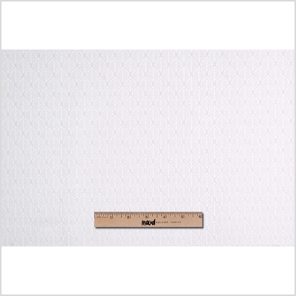 Ivory Geometric Cut Velvet Full Ivory Geometric Cut Velvet Full