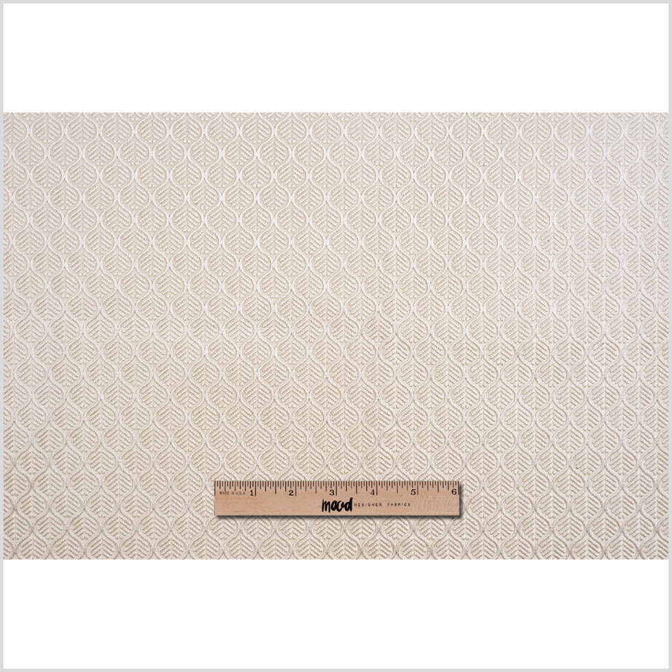 Beige Geometric Cut Velvet Full Beige Geometric Cut Velvet Full